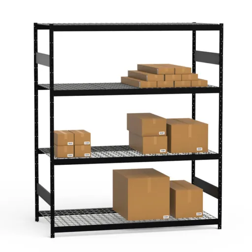Étagères de rangement robustes Rousseau Métal, solutions industrielles pour entreposage lourd et organisé