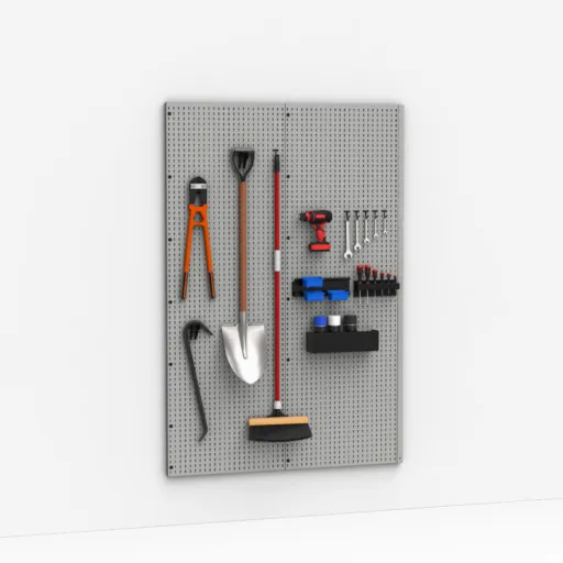 Panneau d’accrochage Rousseau Métal, support mural perforé pour outils et accessoires industriels