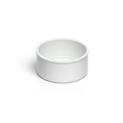 Adaptateur PVC MXF SDR 35 4 po photographié sur fond blanc montrant le raccord mixte