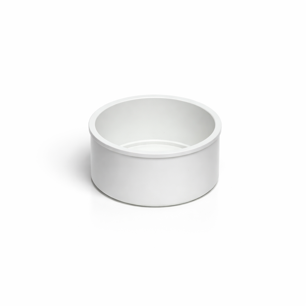 Adaptateur PVC MXF SDR 35 4 po photographié sur fond blanc montrant le raccord mixte
