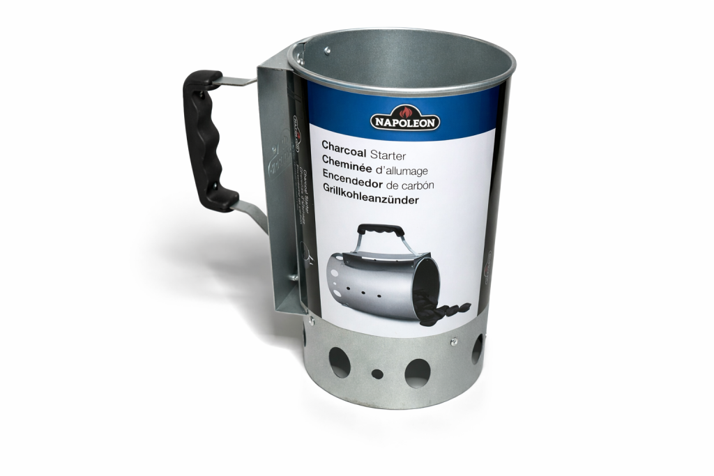 Cheminée d’allumage Napoléon JETFIRE sur fond blanc avec poignée isolante visible