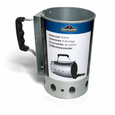 Cheminée d’allumage Napoléon JETFIRE sur fond blanc avec poignée isolante visible