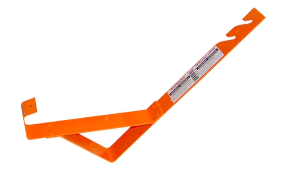 Paquet de deux étriers à toiture ajustables orange modèle 14012 de Pylex sur fond clair
