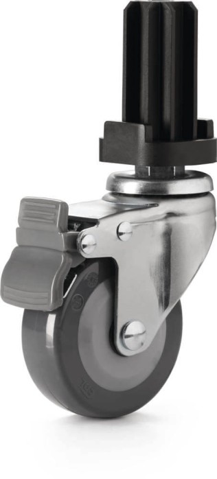 Roulettes pivotantes robustes en acier inoxydable avec freins intégrés pour BBQ Prestige S82003