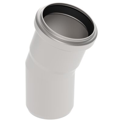 Coude SF Max 22.5 degrés 6 pouces uni photographié sur fond neutre avec mise au point sur le raccord