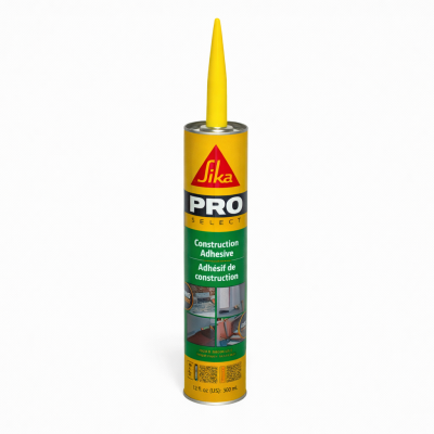 Adhésif Sika Bond CTR300 300 ml cartouche sur fond blanc, vue de face