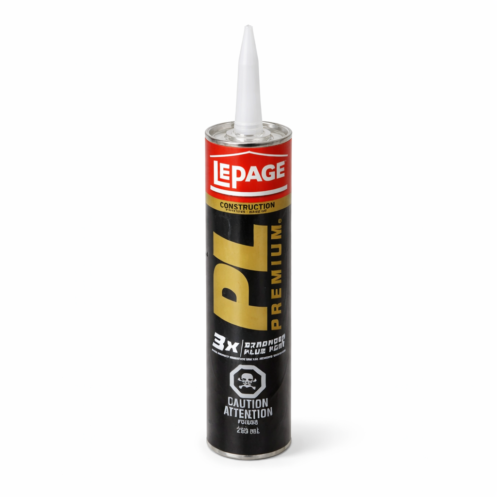 Adhésif LePage PL Premium 825 ml cartouche beige sur fond blanc