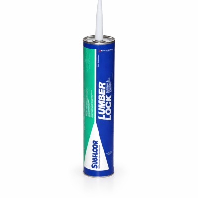 Adhésif de construction Lumber Lock 828 ml cartouche 28 oz sur fond blanc