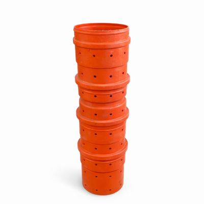 Avaloir petits trous 5" PVC Soleno sur fond blanc