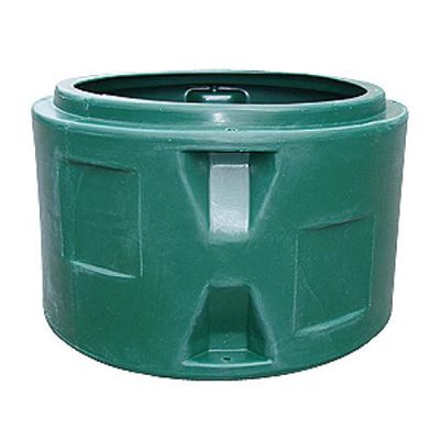 Rallonge fosse septique 14" 355 mm polyéthylène vert sur fond blanc