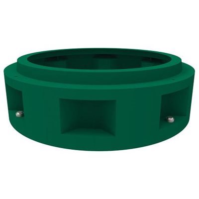 Rallonge fosse septique 12" 300 mm polyéthylène vert sur fond blanc