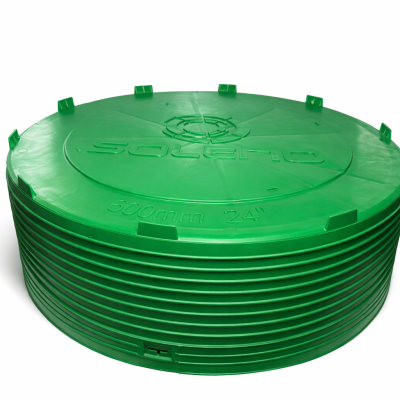 Bouchon extérieur Ponceau 24" PVC Soleno sur fond blanc