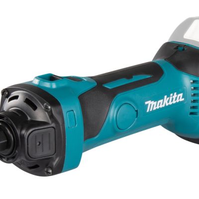 Makita DCO180Z découpeuse à gypse sans fil 18 V LXT sur fond blanc montrant design compact et ergonomique