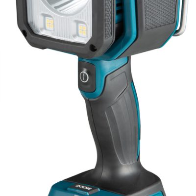 Lampe de travail LED Makita DML812 18 V LXT sur fond blanc avec tête pivotante