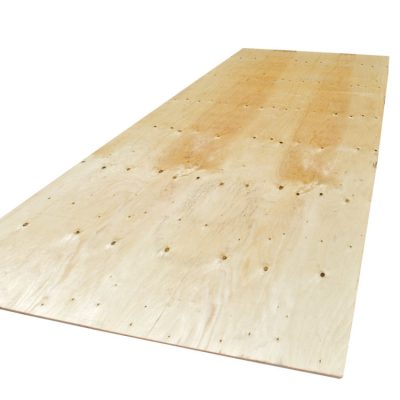 Contreplaqué traité Sélect 3/4 po 4x8 sur fond neutre avec mise au point sur texture du bois traité