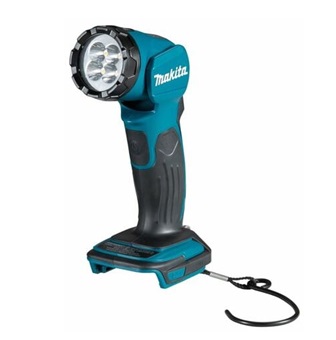 Lampe torche Makita DEBDML802 LED 14.4/18V LXT sur fond blanc mettant en valeur la LED et la poignée ergonomique