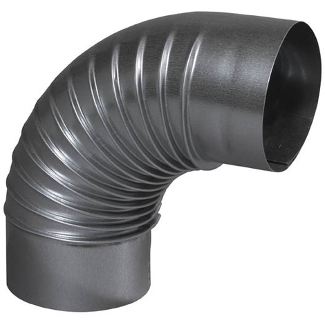 Coude aluminium 2 x 3 po noir mat 30 degrés photographié sur fond blanc avec mise au point sur l’angle et finition