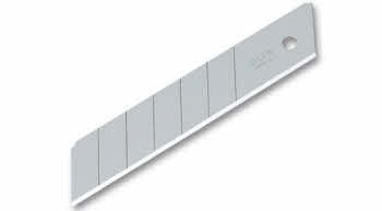 Boîte de vingt lames Olfa 25 mm sur fond neutre vue de face