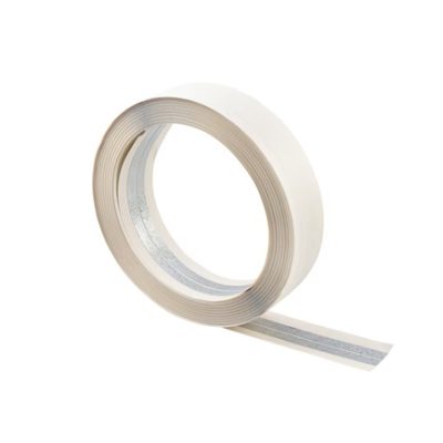 Rouleau de Ruban Revêtement Blanc sur fond neutre, mise au point sur surface adhésive