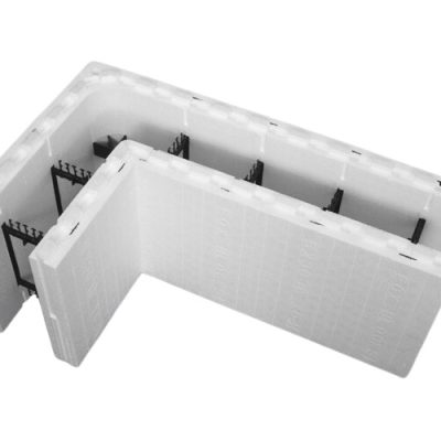 Coin 90 degrés droit Fox Bloc sur fond neutre, mise au point sur l’angle et la structure