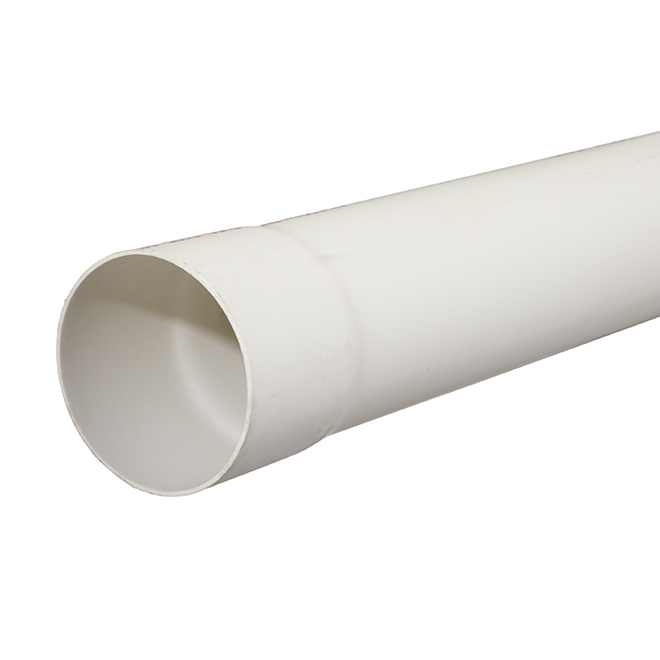 Raccord en Y PVC BNQ 4 pouces blanc sur fond neutre pour égout et drainage