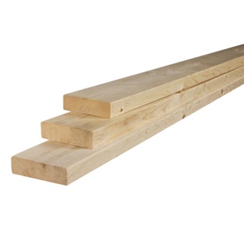 Épinette 2x6 x 105 1/4 Blanchet #2 et meilleur bois de charpente SPF sur fond neutre
