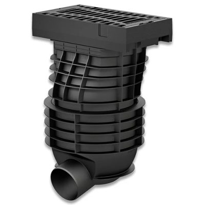 Avaloir petits trous 5" PVC Soleno sur fond blanc