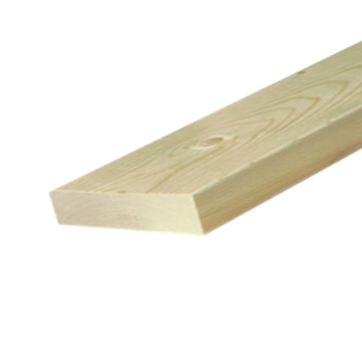 Épinette 2x10x8 West Fraser photographiée sur fond neutre avec mise au point sur la texture du bois