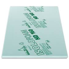 Panneau isolant Isolofoam HD 160 4x8 pieds mousse EPS haute densité vert sur fond neutre vue de face