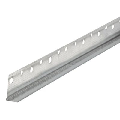 Moulure JTRIM pour gypse 1 2 po x 10 pi photographiée sur fond neutre avec mise au point sur les détails de la finition