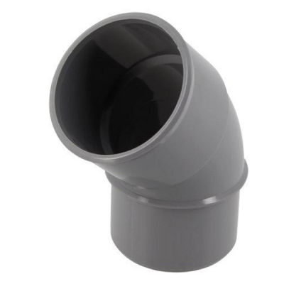 Coude 45° SDR 12 po PVC sur fond neutre vue du profil