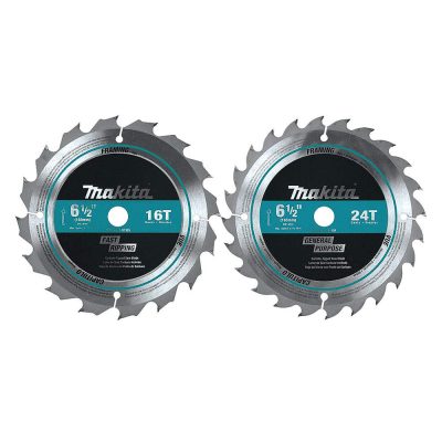 Lame scie circulaire 6 ½" 16 T pour bois sur fond neutre, vue complète