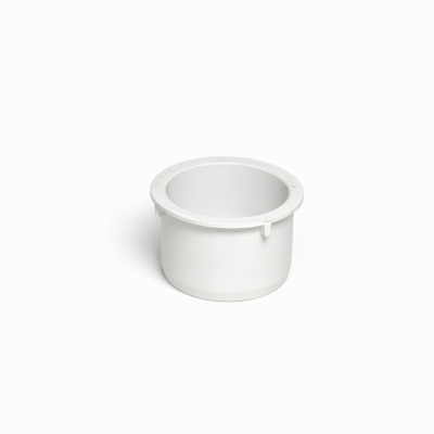 Bouchon SDR mâle 4 po PVC 043734 sur fond neutre vue du profil spigot