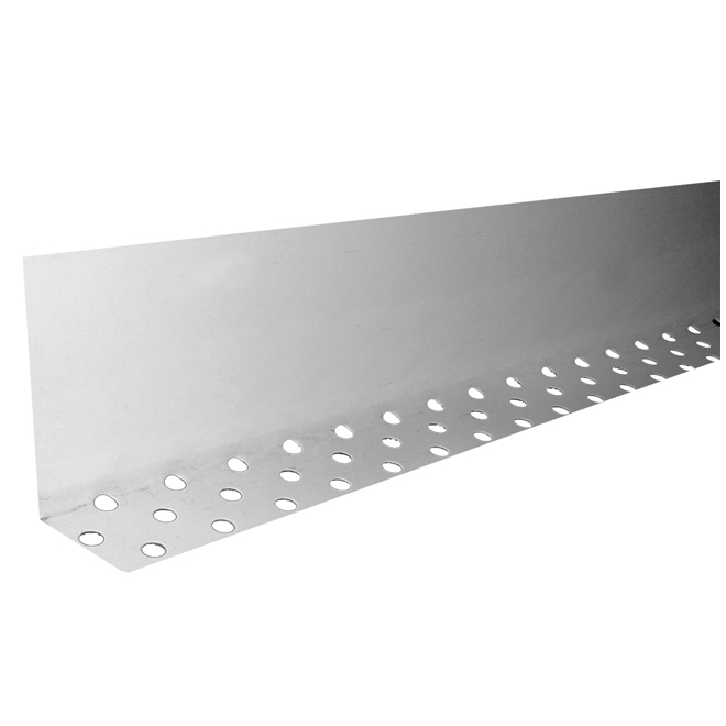 Moulure anti-vermine KAYCAN 3/4" x 1 1/4" ventilée vinyle sur fond neutre, vue sur perforations et profilé