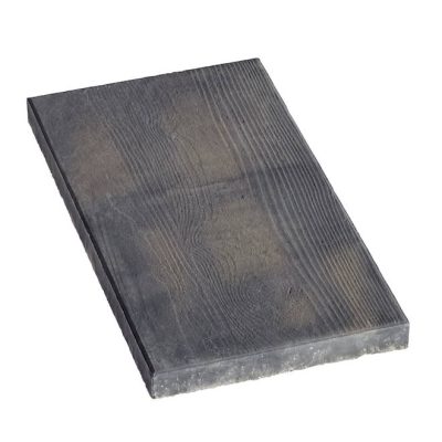 Dalle Permacon Chalet 50 mm en béton argento vue sur fond de terrasse extérieure