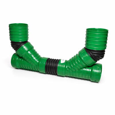 Cheminée d’accès au drain 4" polyéthylène haute densité sur fond blanc