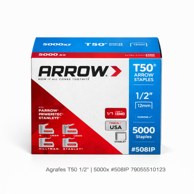 Agrafes T50 508IP 1/2 acier galvanisé