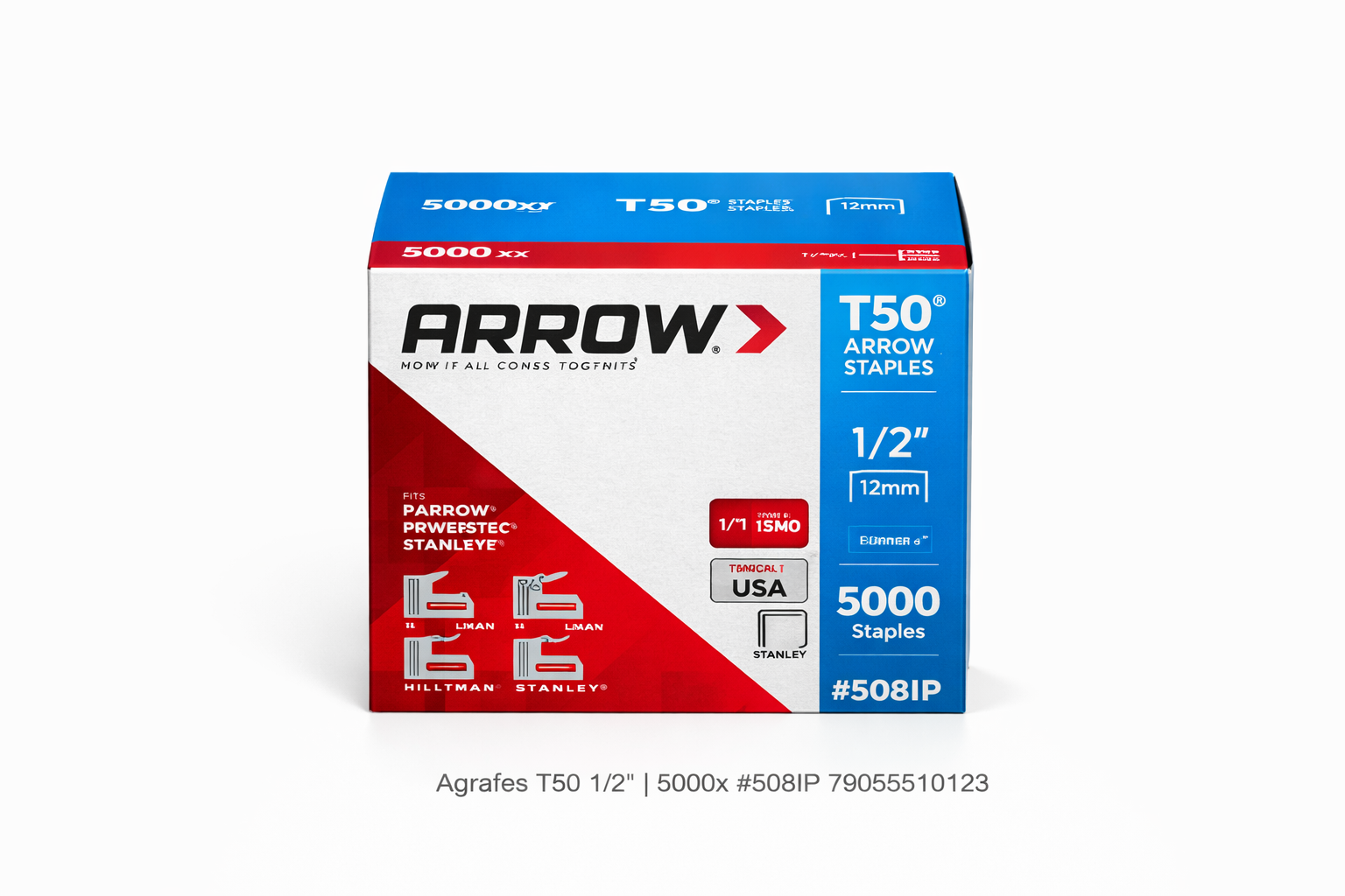 Agrafes T50 508IP 1/2 acier galvanisé
