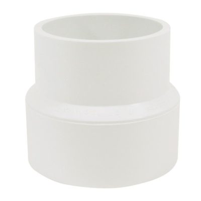 Adaptateur PVC MXF SDR 35 4 po photographié sur fond blanc montrant le raccord mixte