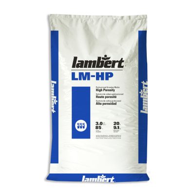 Melange horticole Lambert LM HP 3,8 PC photographie sur fond neutre avec mise au point sur le sac et la texture du substrat