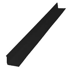 Moulure d'égouttement Blanc Loup 12' vinyle noir sur fond neutre, vue sur profil et fonction d’écoulement