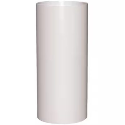 Rouleau aluminium Kaycan 24 po x 30 m Blanc Loup sur fond neutre, vue du rouleau et de la tôle