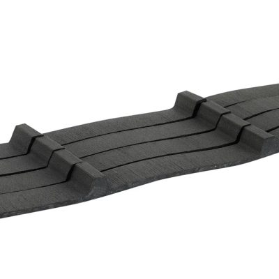 Lisiere de fermeture unie 1 po x 1 po x 10 pi sur fond neutre vue du profil