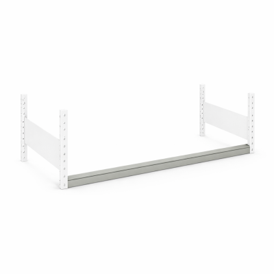 Base avant Spyder 48" gris pâle PVC sur fond blanc, vue détaillée du profil