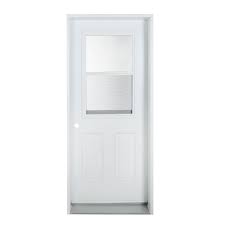 Porte d’acier B03 Guillotine 34 pouces ouverture droite photographiée sur fond neutre avec mise au point sur le panneau et le mécanisme