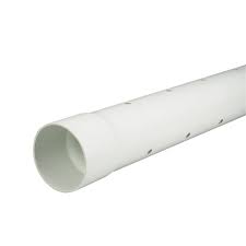 Tuyau BNQ non perforé 4" x 10' PVC blanc pour drainage égout