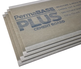 Panneau Permabase PLUS ½ po 4 × 8 pi photographié sur fond neutre montrant bord EdgeTech