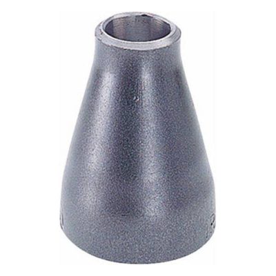 Réducteur 6″ x 4″ en acier concentrique sur fond blanc montrant le raccord