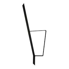 Support de banc noir Pylex en acier pour patio sur fond blanc vue produit