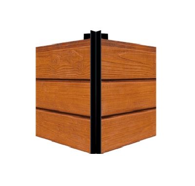 Coin extérieur Maibec Resistech 5/4 x 4 x 10 pi profil moulure d’angle sur fond neutre